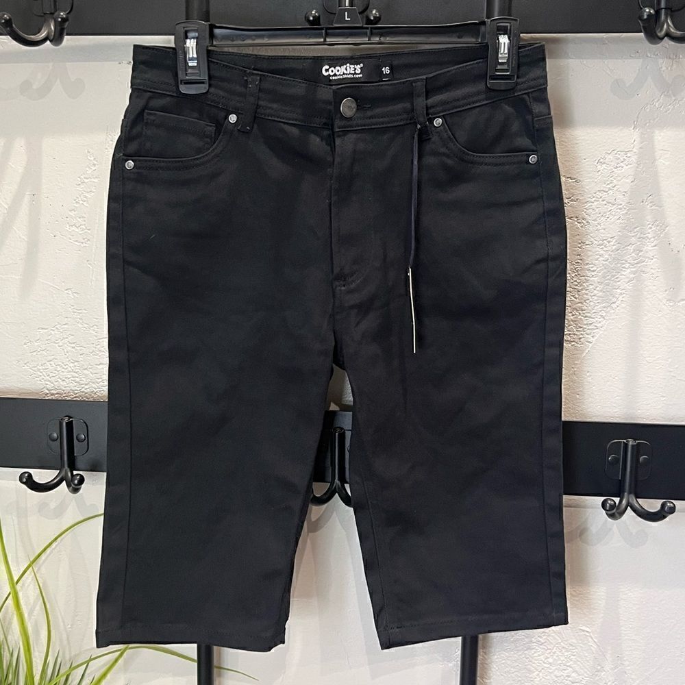 Cookies kids, jean shorts, black, size 16